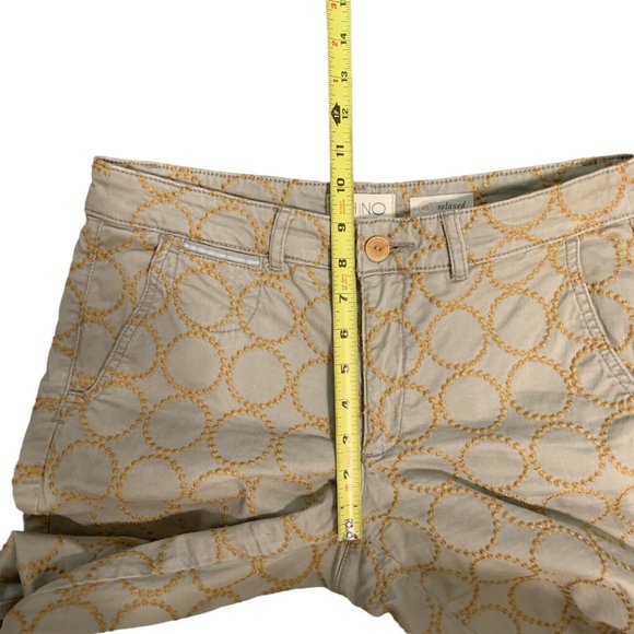 Chino by Anthropologie Circle Embroidered Womens Pant Size 28 Relaxed Comfort - Picture 6 of 12